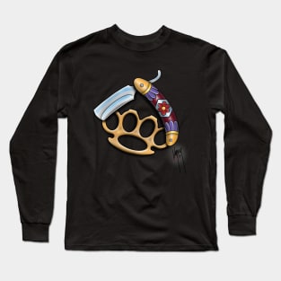 Brass knuckles and razor Long Sleeve T-Shirt